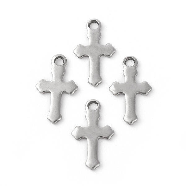 Tarnish Resistant 304 Stainless Steel Tiny Cross Charms