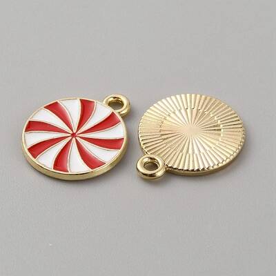 Christmas Themed Alloy Enamel Pendants