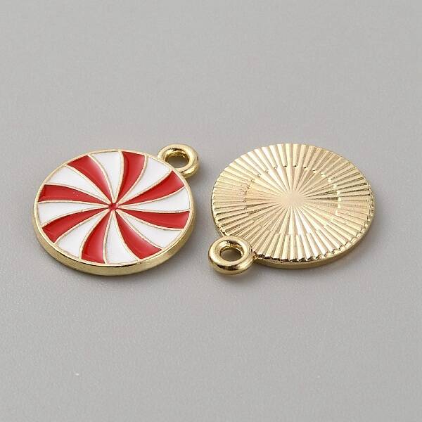 Christmas Themed Alloy Enamel Pendants