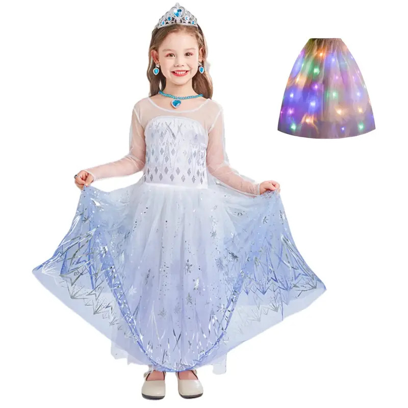 Kids' Princess Dress Costume Set with Versatile Skirt for Toddler Girl Halloween Christmas Party Outfit