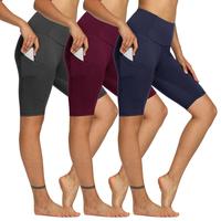 SHOWITTY 3 Pack Women's Plus Size Biker Shorts with Pockets - 11\