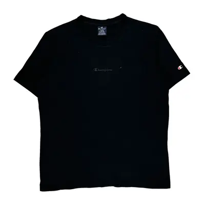 Champion T-Shirt - Large Black Cotton