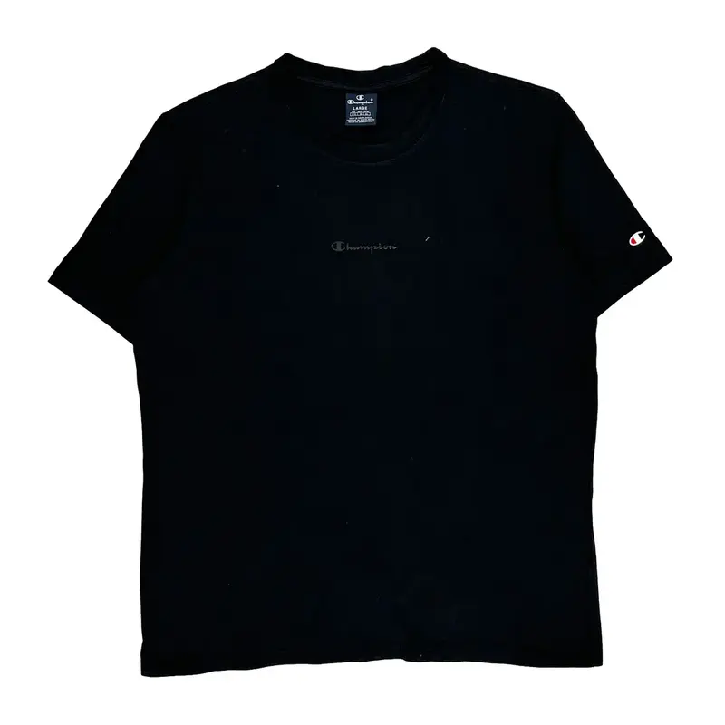 Champion T-Shirt - Large Black Cotton