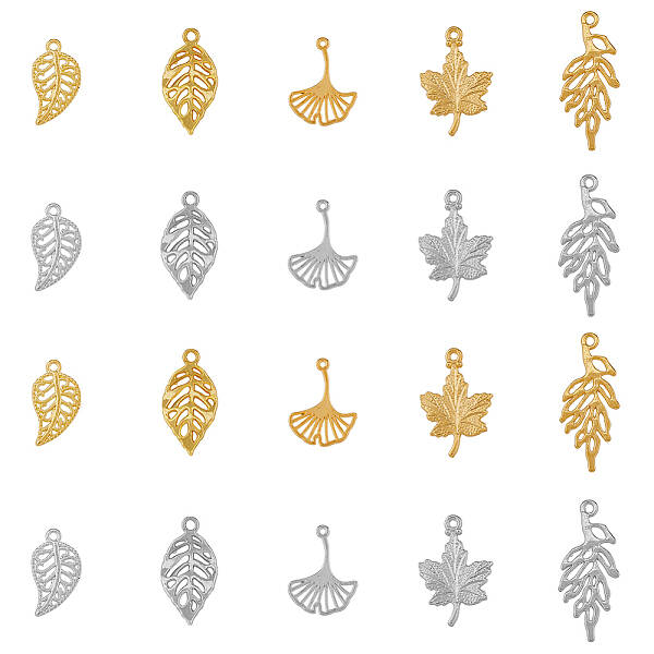 140Pcs 10 Styles Alloy Pendants