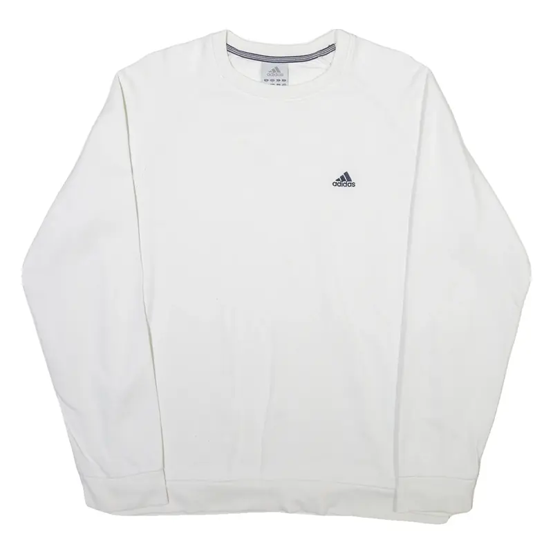 ADIDAS Mens Sweatshirt White S