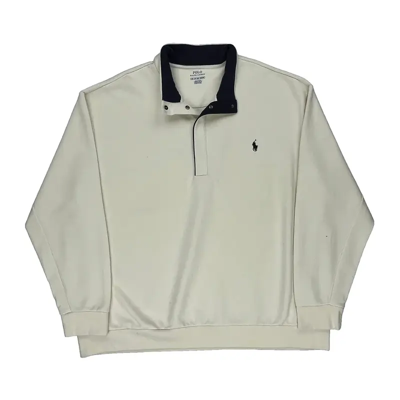 Ralph Lauren Sweatshirt - 2XL White Polyester Blend