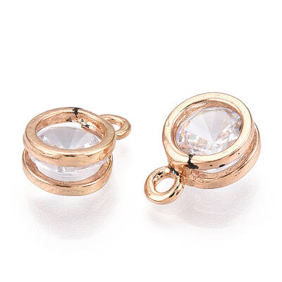 Flat Round Alloy Charms