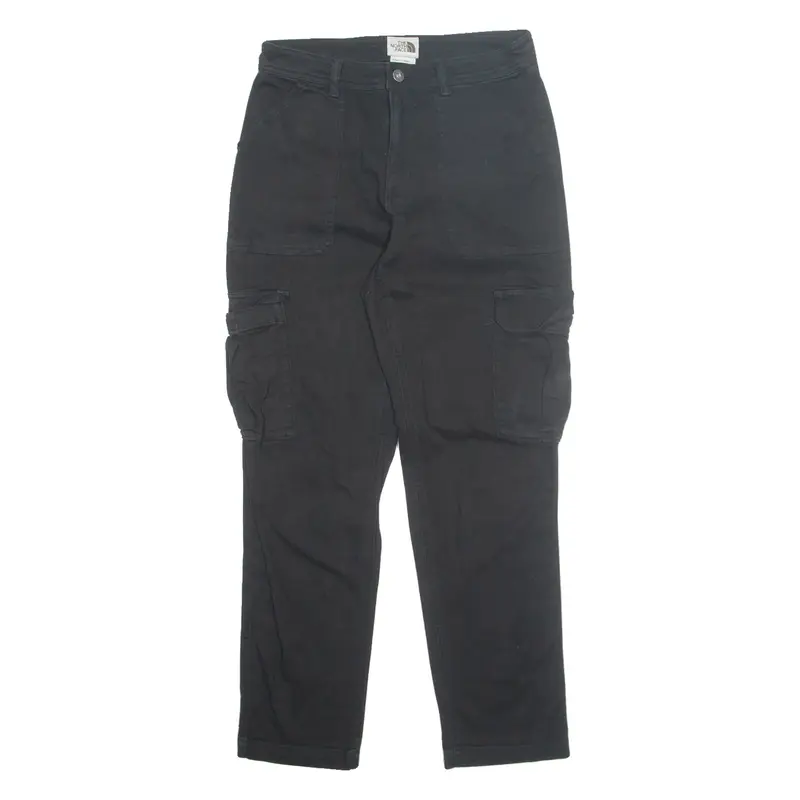 THE MOUNTAIN Cargo Mens Trousers Black Regular Tapered W28 L29