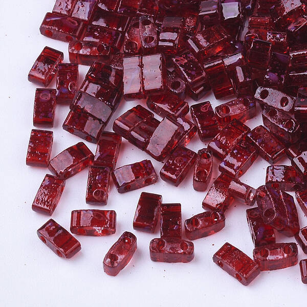 2-Hole Transparent Glass Seed Beads