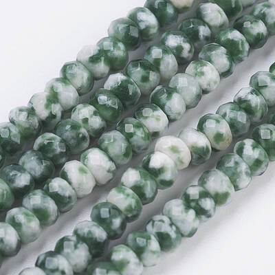 Natural Green Spot Jasper Beads Strands