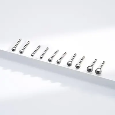 2PCS Titanium Ball Nose Stud Pack - 20G(0.8mm) / 2mm