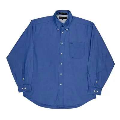 Tommy Hilfiger Shirt - Large Blue Cotton | Size: large