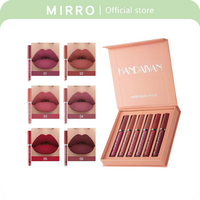 6Pcs Lipstick Makeup Set, Satin Texture Plumping Matte liquid Moisturizing Long-Lasting Wear Non-Stick Cup Not Fade Waterproo...