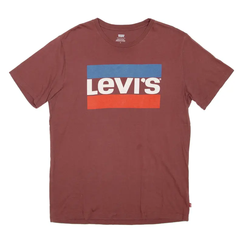 LEVI'S Mens T-Shirt Maroon M