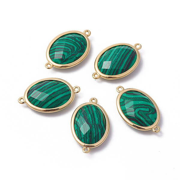 Golden Tone Brass Opalite Links connectors