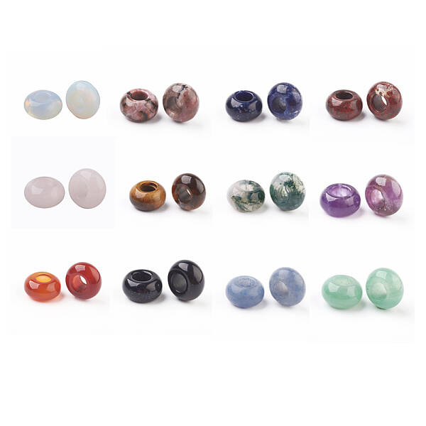 Natural & Synthetic Gemstone European Beads