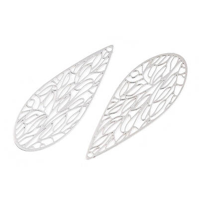 Rack Plating Brass Filigree Pendants