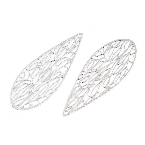 Rack Plating Brass Filigree Pendants