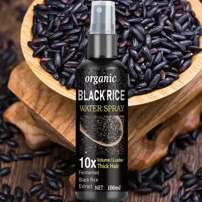 Organic Black Rice Water Spray, Xmas Helps Improve Hair Quality, Hair Treatment Oil For Women & Men