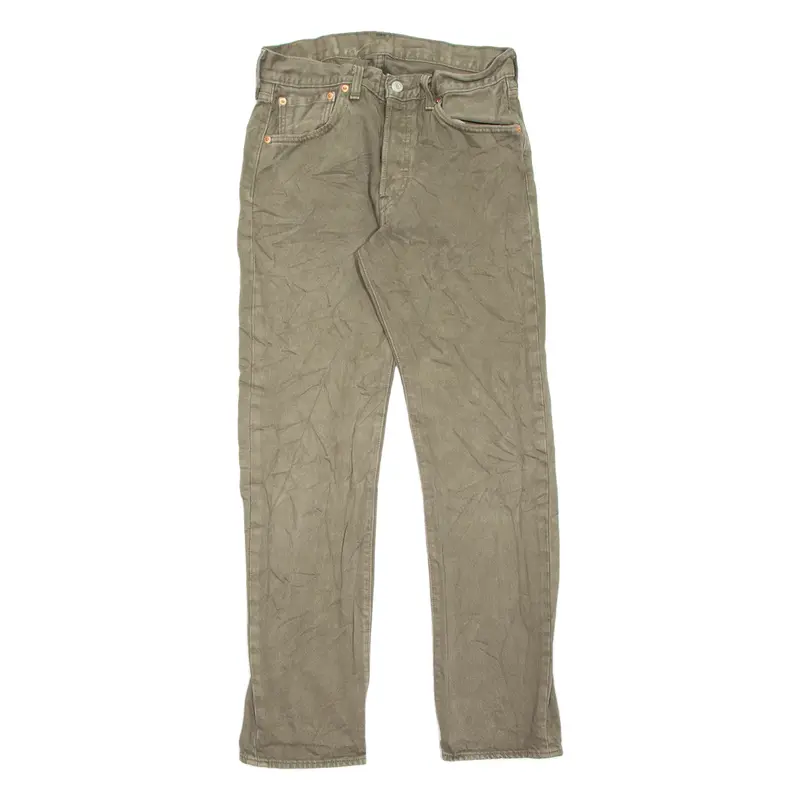 LEVI'S 501 Jeans Mens Green Regular Straight W29 L30