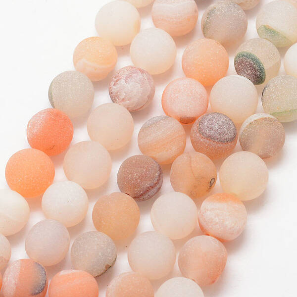 Natural Druzy Geode Agate Bead Strands