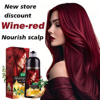 TOAE Hair Dye Shampoo 3 In 1 Herbal Hair Dye Color Shampoo Plant For Woman And Men Hair Dye For Gray And Dark Hair Wine Rend ...