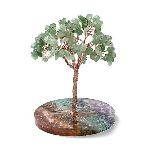 Natural Green Aventurine Chips Tree Decorations