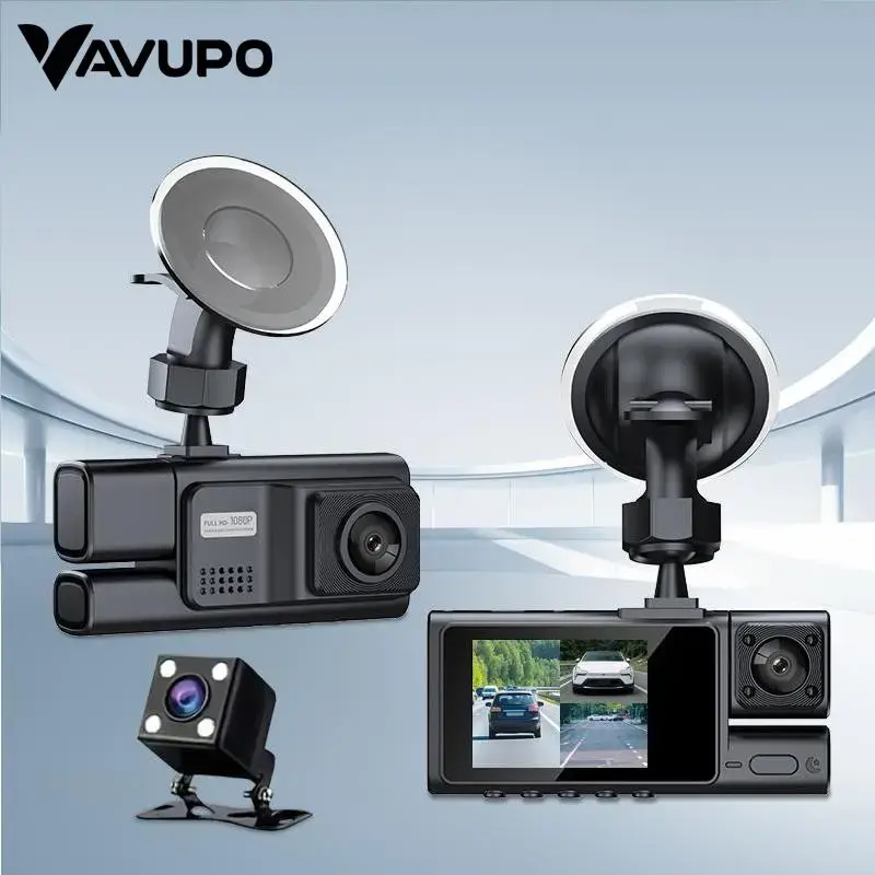 Dual Lens Car DVR, 2.0 Inch IPS Display Screen Car DVR, 1 Set Car Driving Recorder with Loop Recording, Suitable for Vehicles