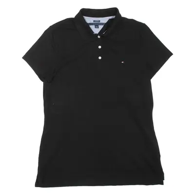TOMMY HILFIGER Womens Polo Shirt Black L