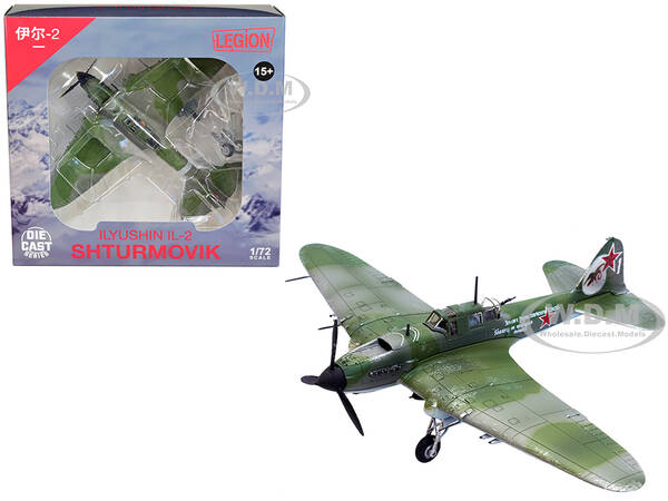 Ilyushin IL-2M3 Sturmovik Aircraft Green Camouflage \
