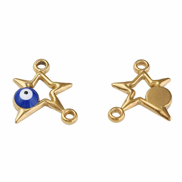 304 Stainless Steel Enamel Connector Charms