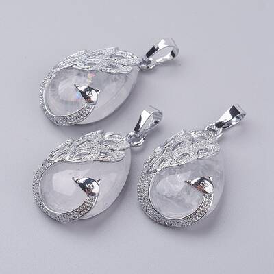 Natural Quartz Crystal Pendants