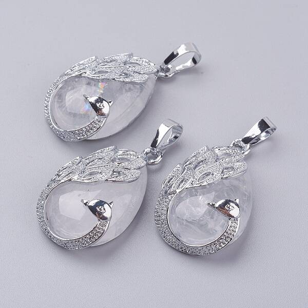 Natural Quartz Crystal Pendants