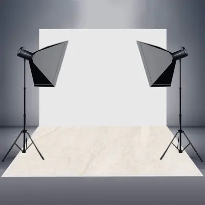 Milky White Classic Marble Cracks Rubber Floor Mat - Aperturee