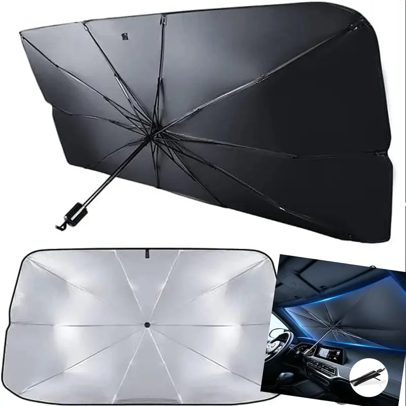 Bolded version Foldable Anti-UV Windshield Sunshade, Multipurpose Car Front Window Heat Protective Umbrella for Sedan douyin ...