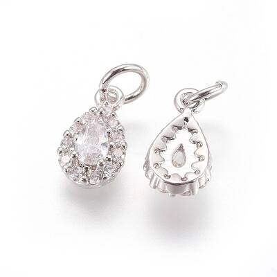 Brass Cubic Zirconia Charms