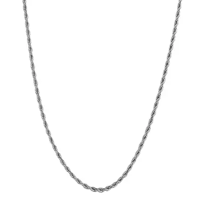 Sterling Silver Rope Chain Necklace for Men 4mm