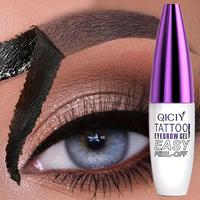 Semi-Permanent Eyebrow Tattoo Gel Paste with Easy Peel-Off Formula for Lasting Waterproof Effect Makeup Cosmetic Multicolor s...