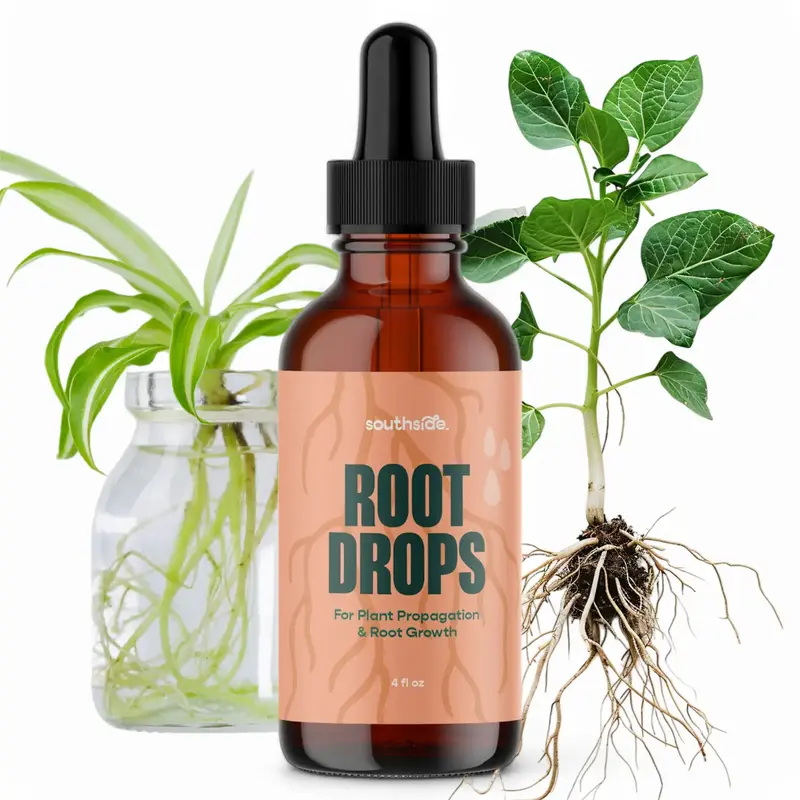 Southside Root Drops Liquid Rooting Hormone 4 oz for Plant Propagation, Cuttings & Houseplant Root Health with 0.025% Indole ...