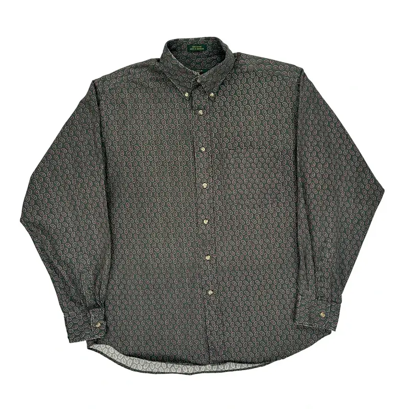 Club Room Shirt - Medium Green Cotton