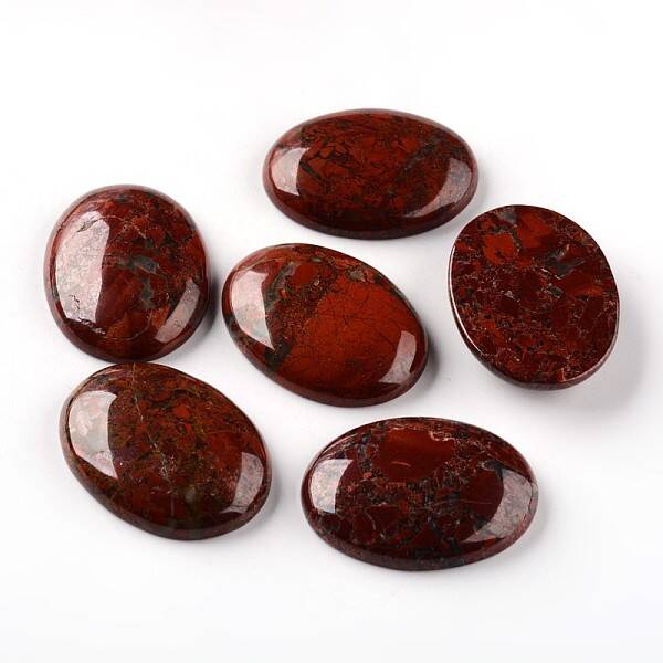 Oval Natural Brecciated Jasper Cabochons
