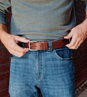 Leather Belt - Handmade IN THE USA, Classic Design, Adjustable Fit, Durable Material, Ideal for Everyday Wear