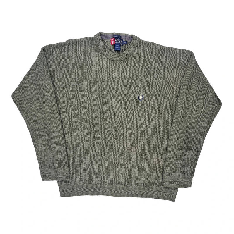 Chaps Ralph Lauren Jumper - Large Grey Cotton