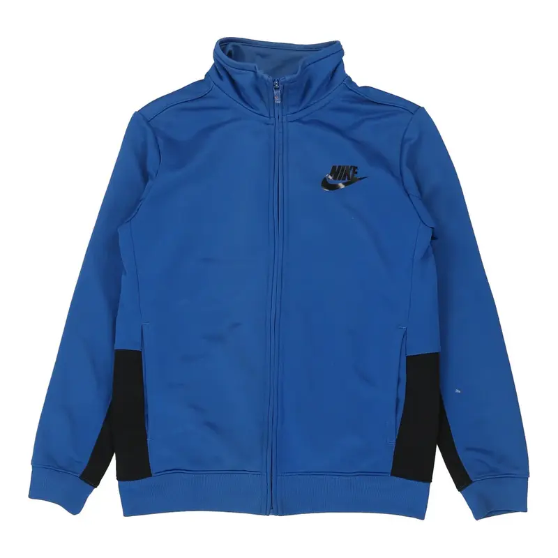 Nike Track Jacket - Large Blue Polyester