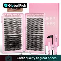 Natural Look Eyelash Extensions Set, False Eyelashes Set & Tweezers & Glue & Remover, Professional Accessories for Women Summ...