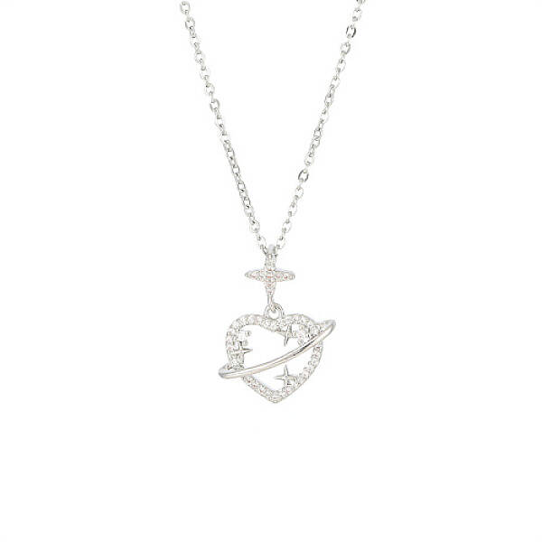 Brass Pave Crystal Rhinestone Pendant Necklaces for Wowen