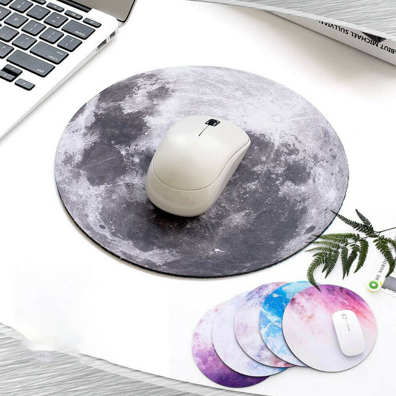 Gaming Mouse Pad for PC Space Round Non-Slip