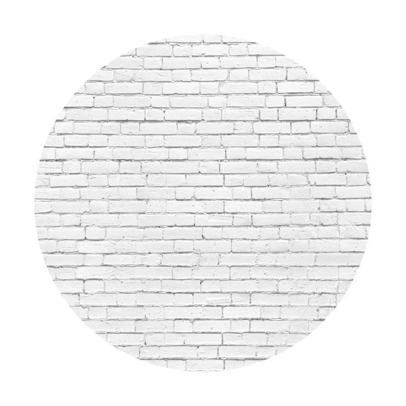 Aperturee White Stripe Wall Theme Circle Happy Birthday Backdrop | Round Backdrop Covers | Circle Birthday Backdrop Cover | R...