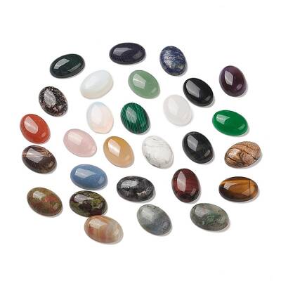 Natural & Synthetic Mixed Gemstone Cabochons