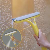 3 in 1 Window Cleaning Scraper, Squeegee and Scrubber with Spray, Multifunctional Household Cleaning Tool, Car Windshield Cle...
